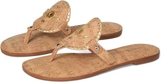 Jack Rogers Collins Sandal Womens Sandals Cork/Gold : 7.5 M, Leather