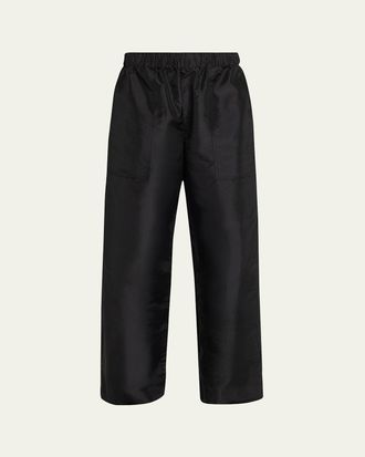 SIMKHAI Arden Taffeta Pull-On Pants