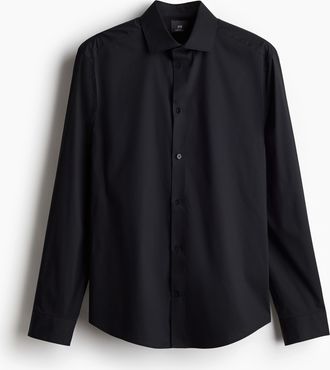H&M Hemd in Slim Fit - Schwarz