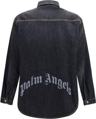 Palm Angels Denim Shirt - Blue