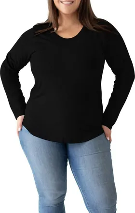 Kindred Bravely Maternity & Nursing Long Sleeve T-shirt in Black at Nordstrom, Size X-Small