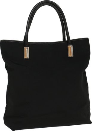 Gucci Vintage Handbag Nylon Black Nylon Handbag (Pre-Owned)