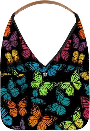 Generic Butterfly Reusable Lightweight Grocery Bags - Foldable Into Compact Pouch, Washable & Sturdy, Multipurpose for Shopping and Travel