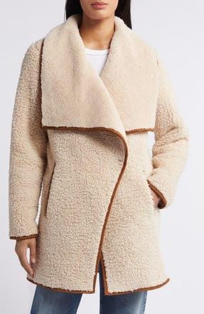Lucky Brand Shawl Collar Faux Fur Jacket in Oatmeal at Nordstrom Rack, Size X-Small