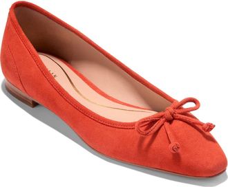 Cole Haan Paget Ballet Flat in Summer Fig Suede at Nordstrom, Size 6.5