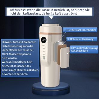 No Brand Hervidor El&eacute;ctrico Port&aacute;til Para Uso Dom&eacute;stico Y En El Coche, Universal De 12 V, 500 Ml