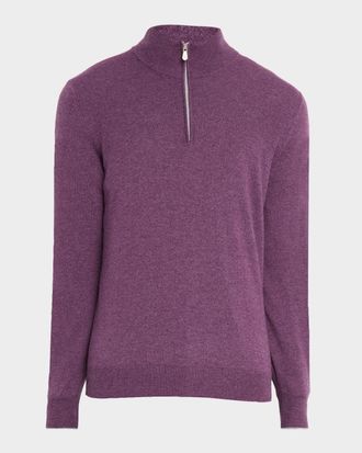 Brunello Cucinelli Men & apos;s Cashmere Quarter-Zip Sweater