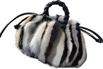 Generic Womens Plush Bags Plush Bag For Women Leather Handbag Casual Lady Winter Shoulder Exquisite Shopping