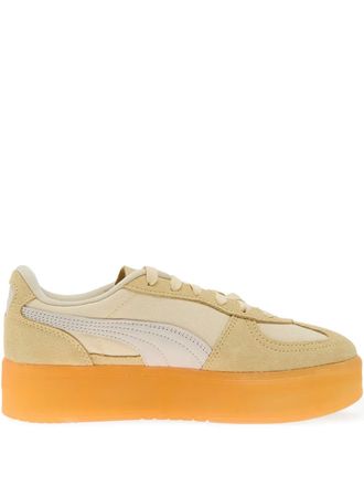 Puma Palermo Elevata sneakers - women - Fabric/Calf Suede/Fabric/Calf Leather/Rubber - 6.5 - Neutrals