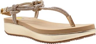 Volatile Calypso T-Strap Sandal in Gold at Nordstrom, Size 7