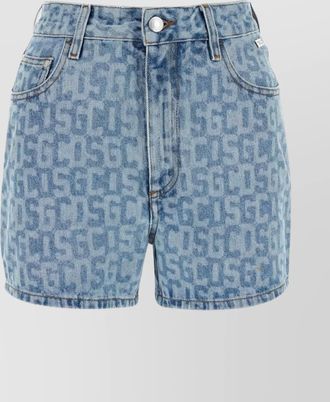 GCDS denim shorts with waist belt loops