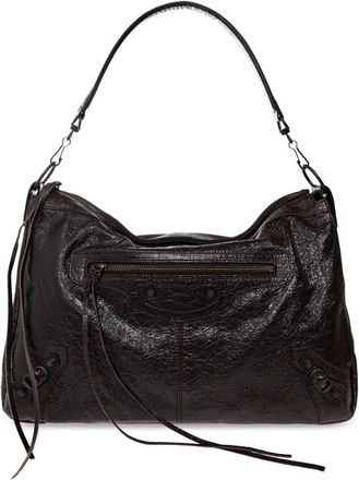 Balenciaga Schoudertas Le City Moro Medium - Heren - Tassen - Bruin - Maat: ONE Size Leer