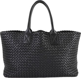 Bottega Veneta Black Intrecciato Tote Bag (Pre-Owned)