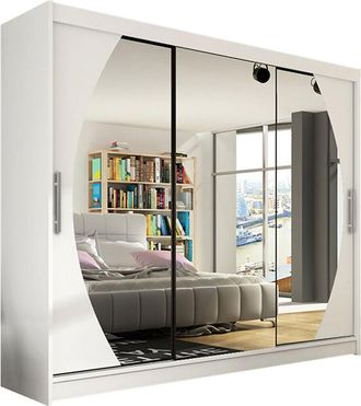 Mirjan24 Mobilier1 - Armario Closico 130, Blanco, 215x250x58cm, Puertas De Armario: Correderas, N&uacute;mero De Estantes: 0
