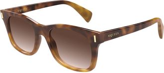 Alexander McQueen AM0551S Asian Fit 002 Mens Sunglasses Tortoiseshell Size 52