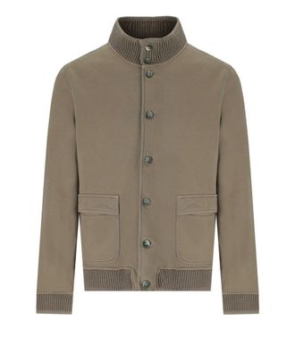 H953 Mud Knitted Bomber Jacket