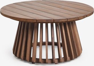 Sklum Mesa De Centro Para Jard&iacute;n Redonda &Oslash;80 Cm En Madera De Acacia Mura Sklum