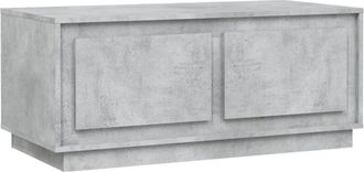vidaXL Vidaxl - Mesa de centro madera contrachapada gris hormigón 102x50x44 cm
