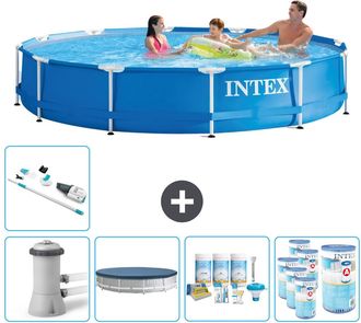 Intex Piscina Con Estructura Redonda - 366x76 Cm - 8-piezas Scb19