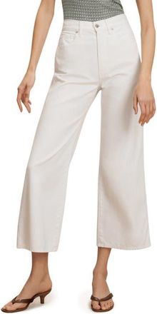 Veronica Beard Taylor High Waist Ankle Wide Leg Jeans in White at Nordstrom, Size 26