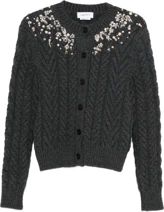 Alexander McQueen Cardigan con decorazione - Grigio