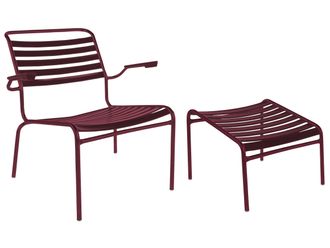 Schubiger M&ouml;bel L&auml;ttli-Lounger + Hocker S&auml;ntis mit Armlehnen
