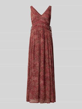 Jake*s Maxikleid aus reiner Viskose in Rostrot, Gr&ouml;&szlig;e 32