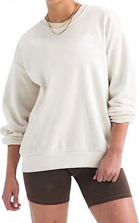The North Face Evolution Simple Dome Oversized Crewneck Sweatshirt In White Dune