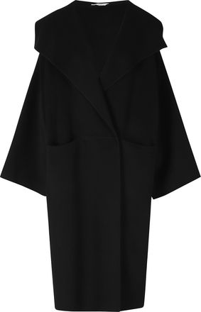 Hev&ograve; Black Safari Boxy Coat