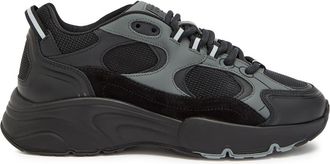Cleens Pulse Runner Panelled Mesh Sneakers - Black Grey - 10.5 (IT44.5 / UK10.5)