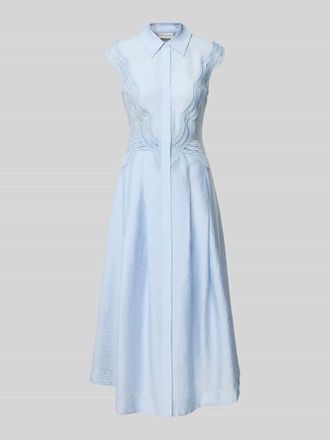 Copenhagen Muse Hemdblusenkleid aus Modal-Mix mit Spitze Modell COLE in Hellblau, Gr&ouml;&szlig;e XL