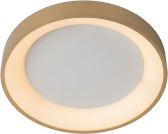 Lucide L&aacute;mpara de techo de acr&iacute;lico con 1 led integrado, oro mate / lat&oacute;n