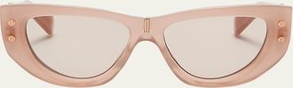 Balmain B-Muse Acetate & Titanium Cat-Eye Sunglasses