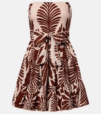 Poupette St Barth Christine cotton bandeau minidress