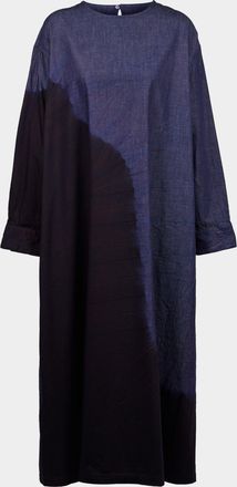 Suzusan Pima Cotton Denim Wide Dress