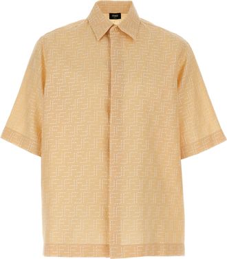 Fendi Beige Linen Mens Blouse