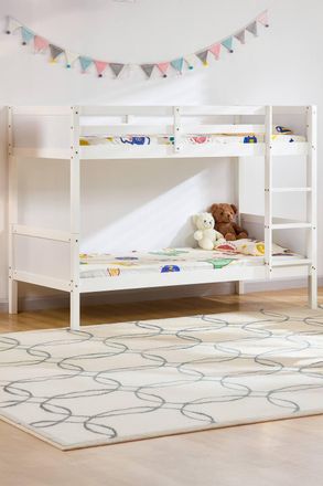 Home Discount Junior Vida Gemini Detachable Bunk Bed & 2x Bunk Bed Foam Mattress in White