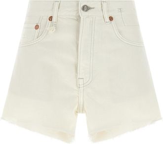 R13 White Cotton Bermuda Womens Shorts