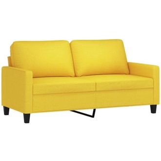vidaXL Sofá de 2 plazas de tela amarillo claro 140 cm Vidaxl