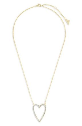 Sterling Forever Margit 14k Gold Plated Sterling Silver Heart Pendant Necklace at Nordstrom