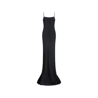 Andamane Gowns, female, Black, Size: L Ninfea Maxi Slip Dress