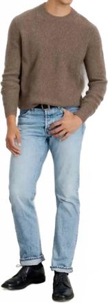 Alex Mill Jordan Sweater Top In Heather Walnut Cashmere