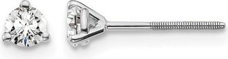 Diamond2Deal 14k Gold 1/4 ct Round Lab Grown Diamond Stud Earrings Screw Back VS Clarity, D-E Color