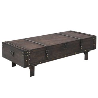 vidaXL Vidaxl - Mesa De Centro Madera Contrachapada Estilo Vintage 120x55x35 Cm