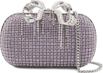 Self Portrait Clutch con cristalli - Viola