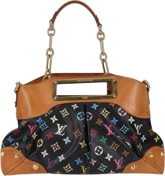 Louis Vuitton Judy Handbag Monogram Multicolor Black Canvas Bag (Pre-Owned)