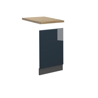 Vicco Panel Frontal Fame-line, Azul Oscuro Alto Brillo, 45 Cm, Et Roble, Vicco