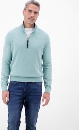 Lerros Sweatshirt LERROS Troyer in Strukturqualit&auml;t, Herren, Gr. XXL, arctic blau, 100% Baumwolle, Sweatshirts Sweatshirt, Herrensweatshirt aus 100% Baumwoll