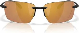 Costa Gulf Shore 66mm Sunglasses in Matte Black /Gold Mirror at Nordstrom