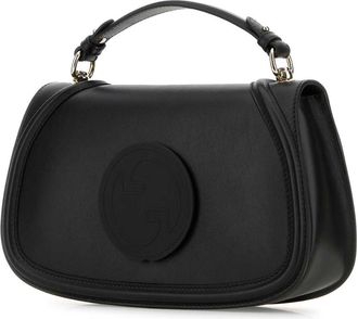 Gucci Womens Blondie Top Handle Bag Black Leather